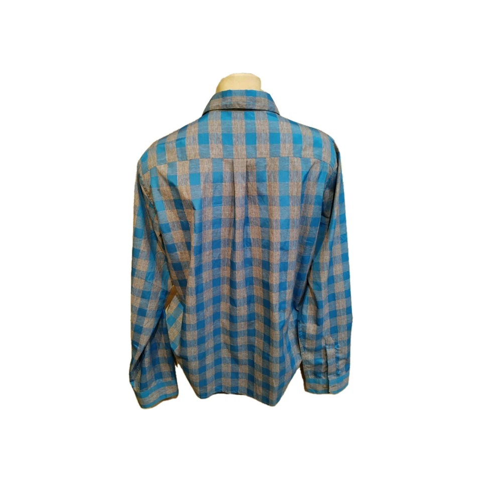 ODLO Camisa Hombre Talla XL Gris Melange, Verde azulado, Plisada Foto 2 de 4