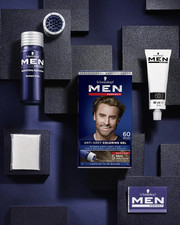 Schwarzkopf MEN PERFECT Anti Grey Hair Mens Natural Hair Color Gel Hair Dye 