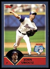 John Smoltz 2003 Topps Opening Day #70 Braves MLB READ FREE SHIP AutographDen