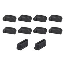 10pcs Silicone TV Anti-Dust Stopper Cap Cover for FEMALE Port Black