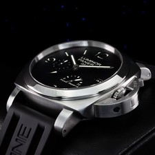 Panerai Luminor 1950 3 Days GMT Power Reserve 44mm Black Dial PAM00321 Complete 3