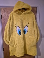 Looney Tunes Tweety Tweetie toons Oversized Hoodie Blanket Fleece Primark hooded