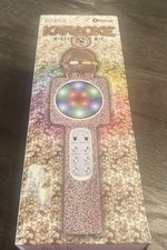Poppy Karaoke Wireless LED Mic Bling Design Bluetooth Rechargeable Gold