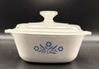VTG CORNING WARE BLUE CORNFLOWER 1 1/2 QT  Casserole with Pyrex A7C Lid