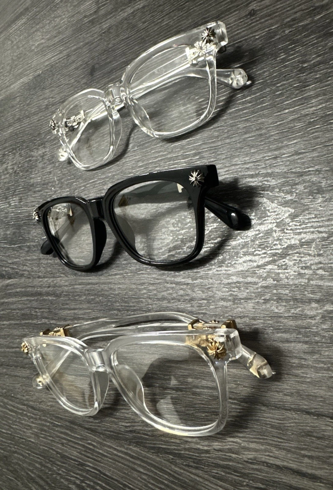 CHROME HEARTS Occhiali Cuori Cromati