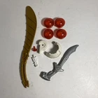 Vintage Power Rangers White Tigerzord Megazord Parts/Accessory Lot - Orbs, Sword