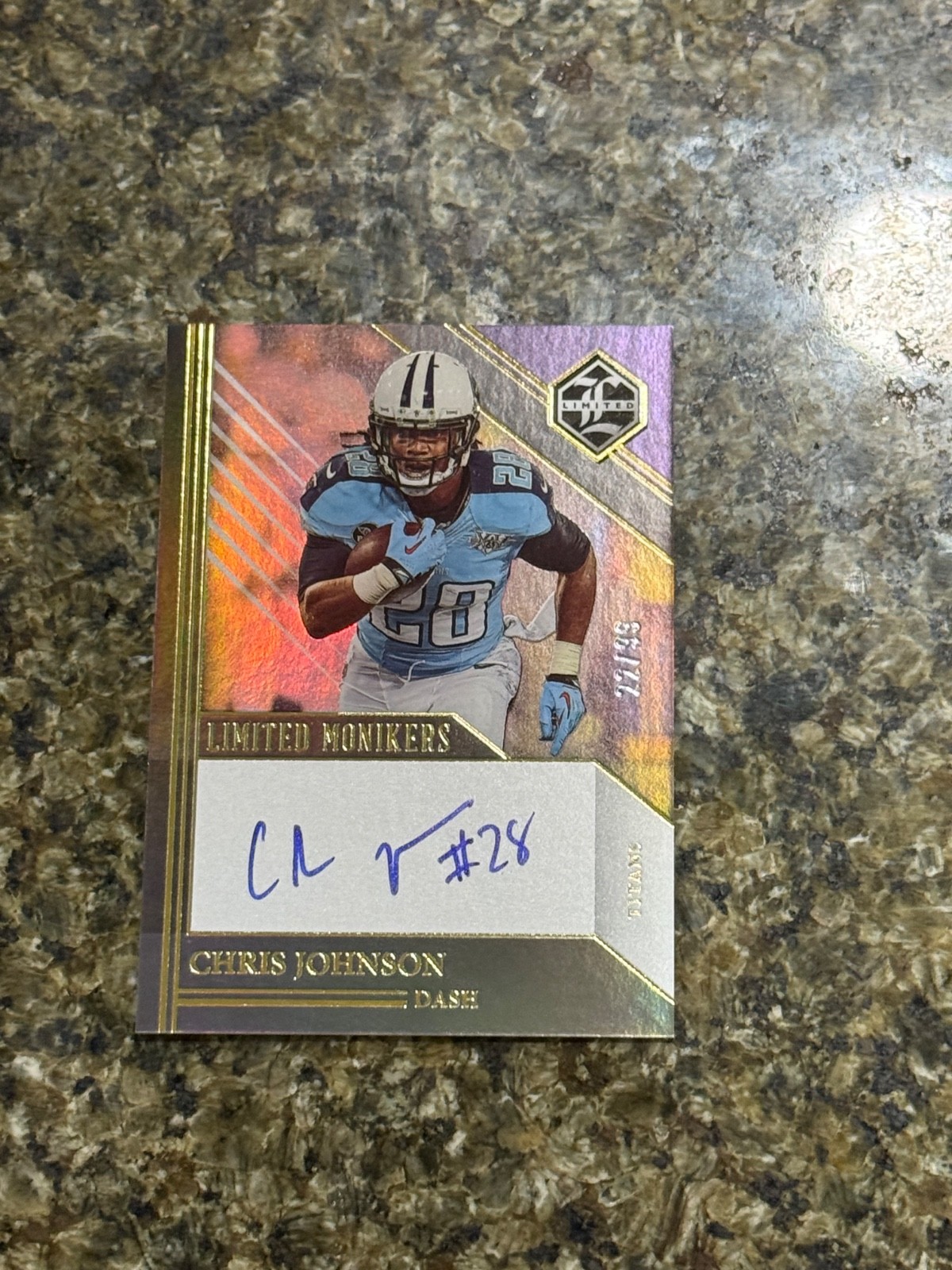Chris Johnson 2023 limited monikers auto autograph /99