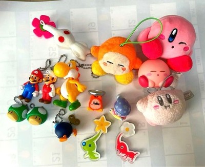 Nintendo Character Goods Set  Mario, Yoshi, Kirby, Pikmin  Plush, Keychain,