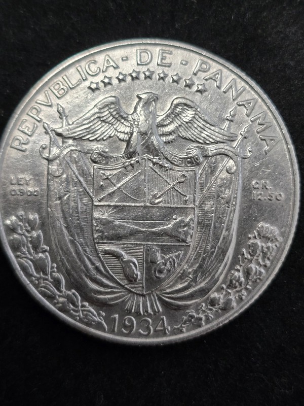 3 COIN LOT! PANAMA, 1934 1/2 BALBOA, 1953 1/2 BALBOA, 1962  1/4   .900 SILVER