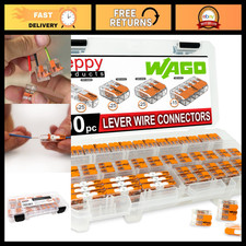 Compact Wire Connector Assortment 90pc - Lever Nuts Splicing Kit with Case