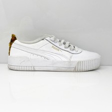 Puma Womens Carina Leo 368577-03 White Casual Shoes Sneakers Size 6.5