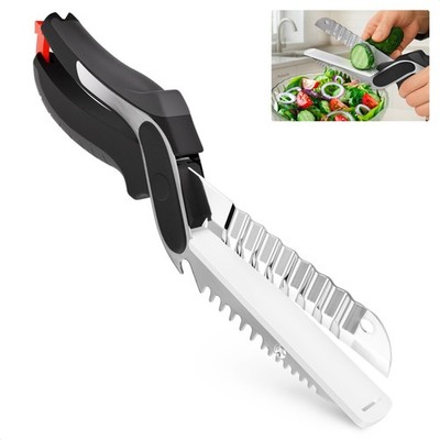 Cutting Board Scissors for Food   6-in-1 Kitchen Food Scissors with Ribbed Bl...