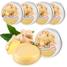 Ginger Hair Regrowth Shampoo Bars - Pack of 5, Promotes Hair Growth, Natural 