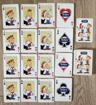 Packung Spielkarten Werbung TETLEY TEEBEUTEL - Tetley Tea Folk - No Jokers