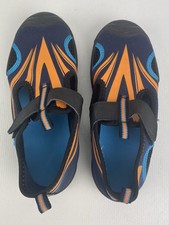 Water Shoes Mesh Blue Orange Swimming Beach Kids Boys Girls Unisex Sz 13/1