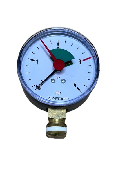 "Wika Heizungs-Manometer D=63 Mm, 3/8\", 0 - 4 Bar, Hz 63 Radial, Anschluss Unten"-image