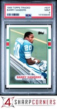 1989 TOPPS TRADED #83T BARRY SANDERS RC HEISMAN HOF PSA 9