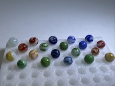 360 Lot Of 20 Vintage Alley Agate Swirl Marbles