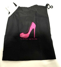 Miamica Fashionable Shoe Black Bag With Divider " You Can Never Have Too Many"
