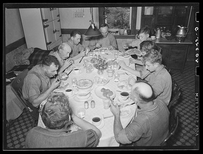 Lancaster County Pennsylvania Enos Herbert Royer Farm Hands Dinner 1938