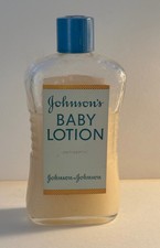 Vintage JOHNSON'S BABY LOTION Glass Bottle - 4 ozs