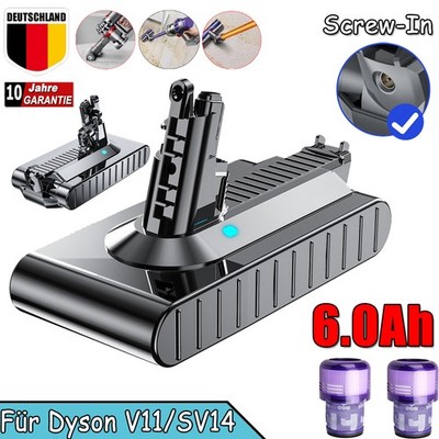 Für Dyson V11 SV14 Akku 6000mAh Absolute Complete Screw In Sony Akku Mit Filter