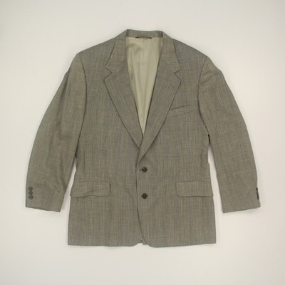 Strathmore by Anderson-Little Blazer Sport Coat Men's 46 Reg Gray Plaid VTG USA