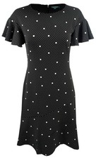 Lauren Ralph Lauren Women's Petite Fit & Flare Dress-B-14P Black