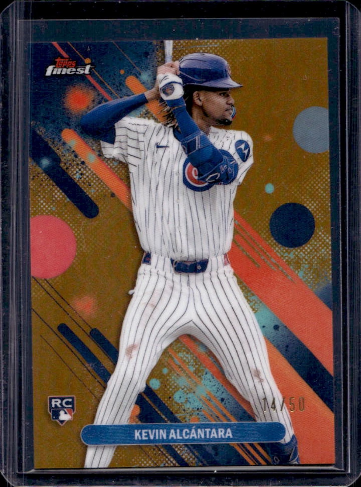 2025 Finest Kevin Alcantara Common RC Gold Refractor #14/50 Cubs