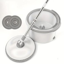 Flexible Spin Mop with Bucket Deluxe System Floor Cleaning  Mop Self Separation 