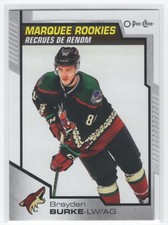 #633 2020-21 Upper Deck 2020-21 O-Pee-Chee Update Brayden Burke Rookie Arizona