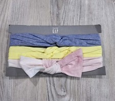 Baby GAP Organic Headband Set, Set of 3, Blue, Yellow, Pink, NEW