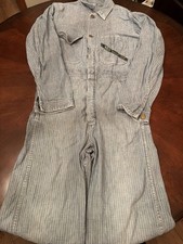 True Vintage Key Railroad Striped Prentice Zipper Coveralls Rare
