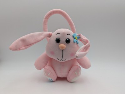 Hersheys Pink Rabbit Plush Easter Basket 8 Inch 2002 Stuffed Animal Toy