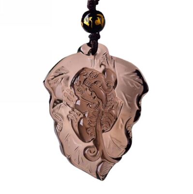 Natural obsidian get rich overnight PIXIU tianlu necklace pendant bead chain