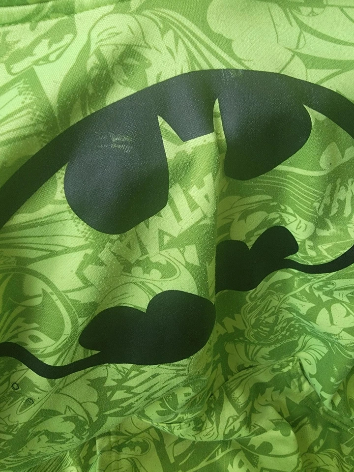 Batman Sudadera con Capucha Niños XL Verde Estampado Gráfico Todo Comic Strip Sudadera DC Foto 4 de 4