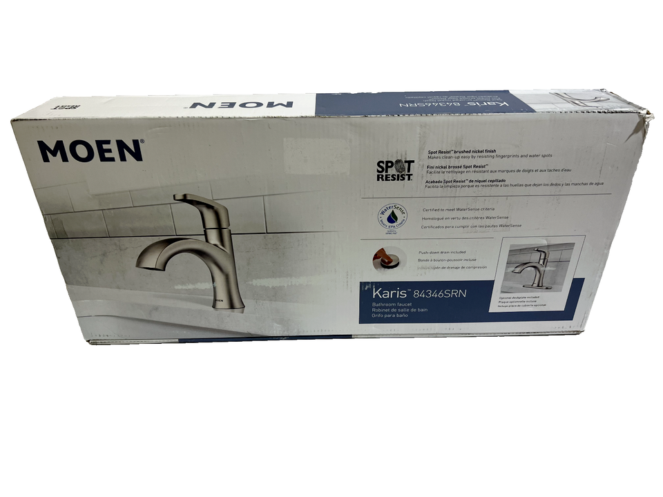 Moen 84346SRN Bathroom Sink Faucet Brushed Nickel for sale online eBay