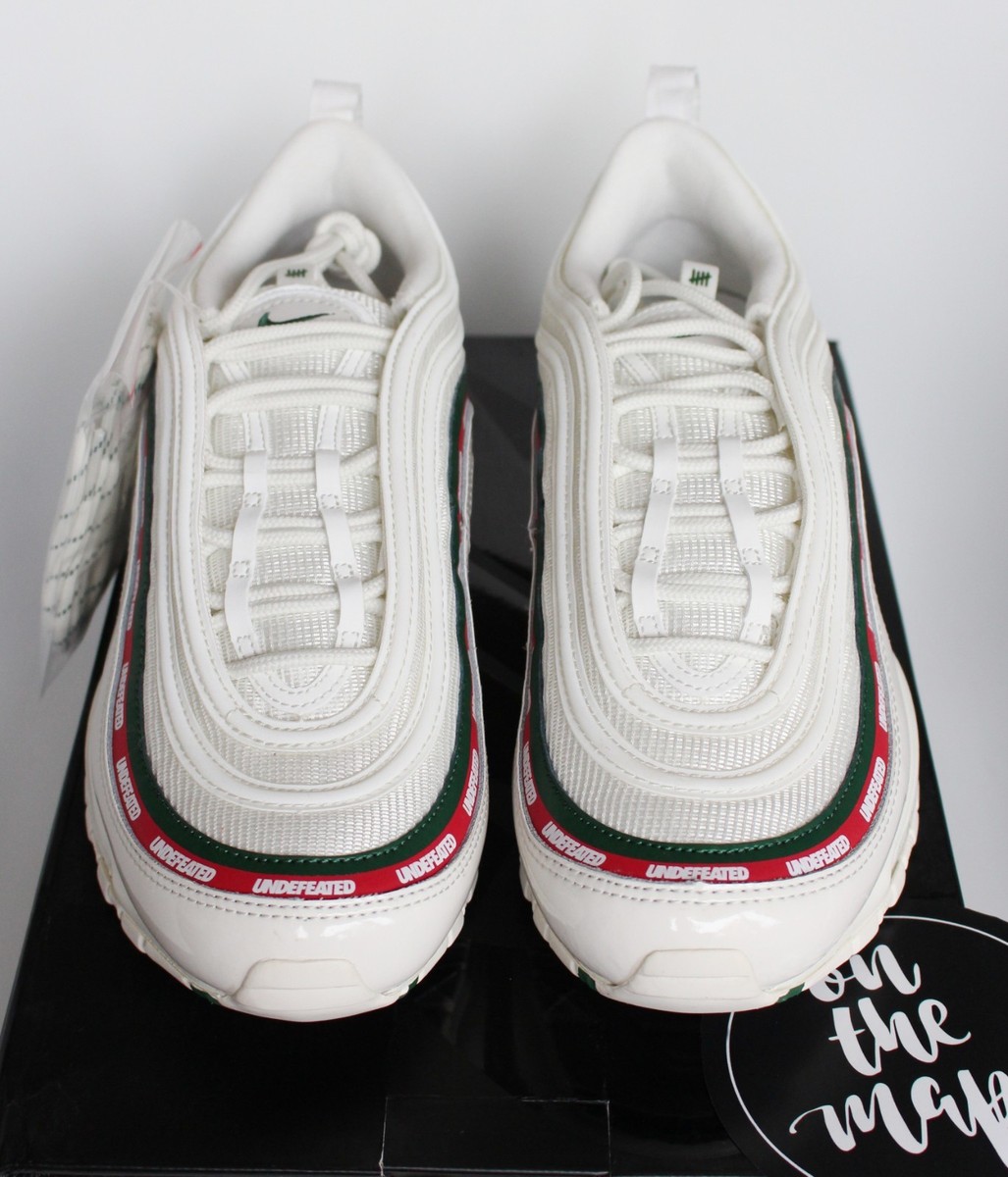 Nike x Undefeated Air Max 97 OG White Cream Red UNDFTD UK 8.5 US 9.5 EUR 43  New