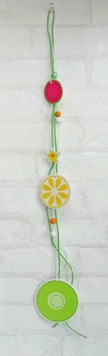 Decorative Hanger Hanging Spring Fruit Window Kitchen Wood Colourful Pink Yellow - Picture 2 of 6