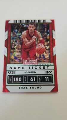 Panini 2020 Contenders Draft Picks Trae Young #23 - Game Ticket Green Expl.