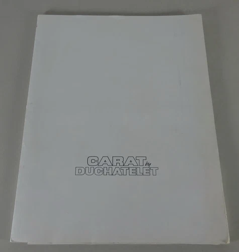 Pressemappe Carat by Duchatelet mit Mercedes-Benz W124 / S124 / W201 Stand 1987