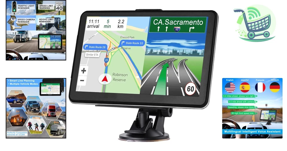 Advanced GPS Navigation for Trucks - 2024 Maps, Voice Alerts & Lifetime Updates - Image 2 of 4