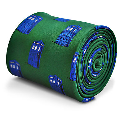 Grün Herren Krawatte Mit Polizei Kiste Muster Von Frederick Thomas Dr Who Tardis