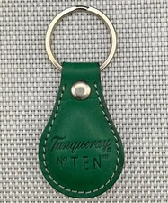 Tanqueray No. TEN Gin Green Leather Keychain - New / Rare
