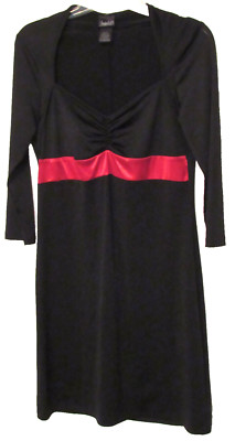 Fredrick's Of Hollywood Mini Dress Womens Large Black/Red VTG Made In USA Party