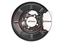 Van Wezel 3017374 Spritzblech, Bremsscheibe FüR MERCEDES-BENZ