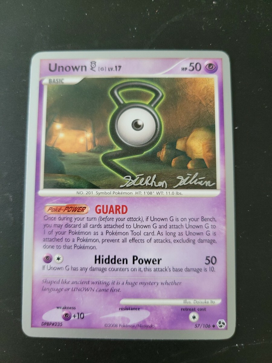 Pokemon TCG Card 2008 Great Encounters - Unown G 57/106 WC 2009 | eBay