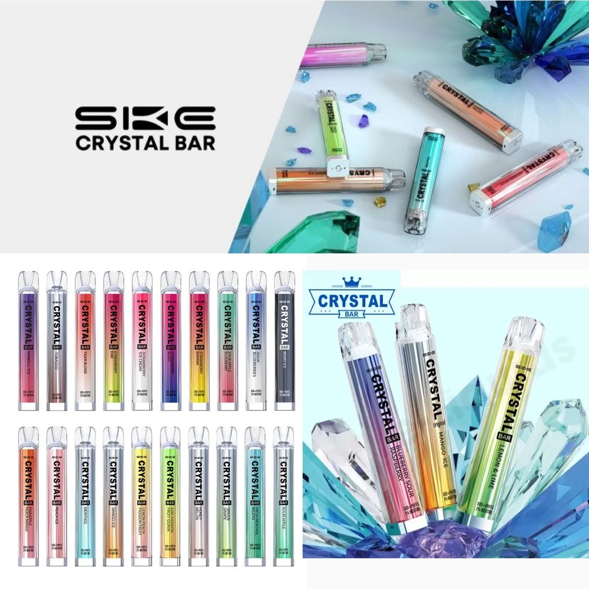 CRYSTAL 600 PRO KIT Prefilled Pod | SKE BAR 2ml 20mg Best Sellers | eBay UK