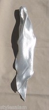 Scarf tie western silver metallic lame' square dance cowboy apache NEW shiny