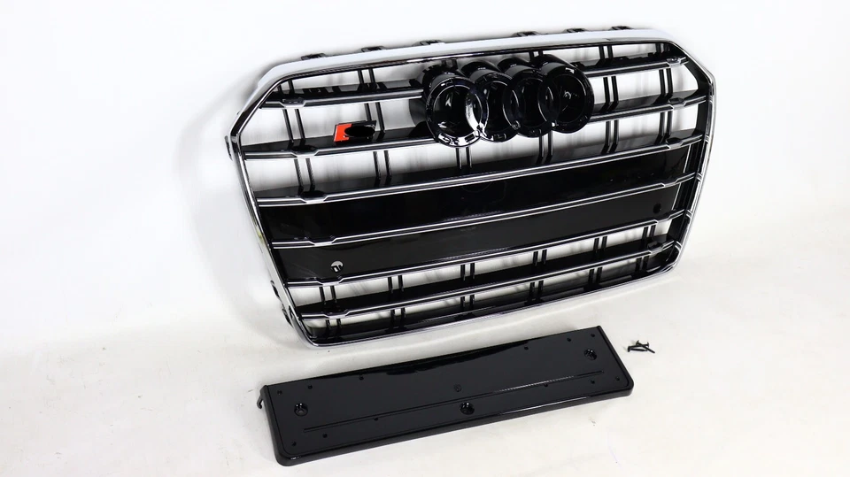 For Audi A6 S6 2015+ C7 Front radiator grille in S6 chrome look - Image 4 of 4